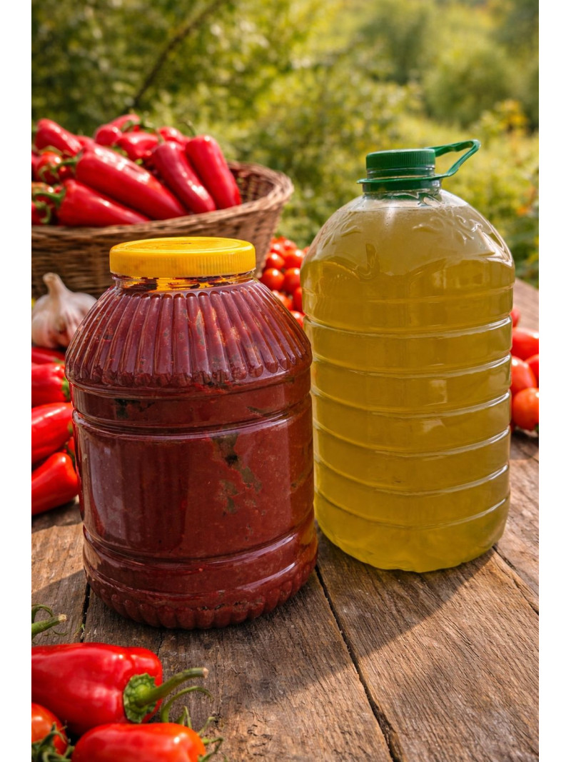 Zeytinyağı 5lt. + Biber Salçası 5 kg.